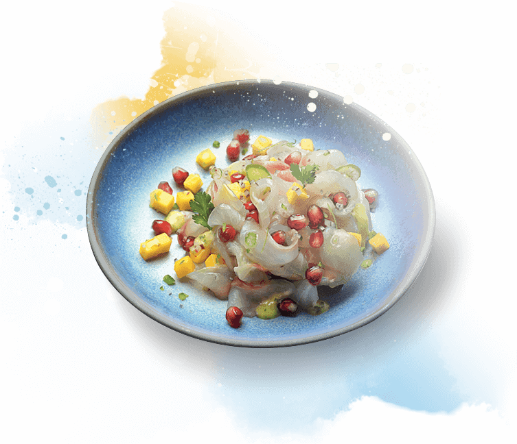 Seabream ceviche with mango
