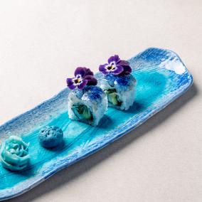 Obsiblue Roll with Blue Rice & Tom Kha